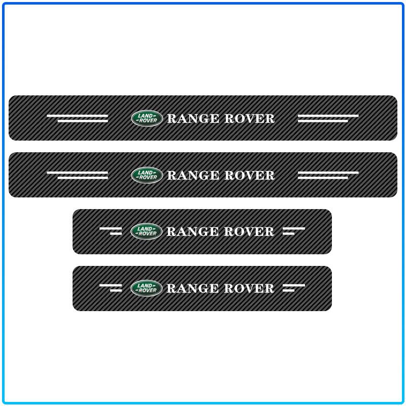 4Pcs Carbon Fiber Car Door Sill Protection Sticker Anti-scratch Refit For Land Rover Freelander 2 L2 L319 L462 LF Range Sport Evoque L322 Discovery 2