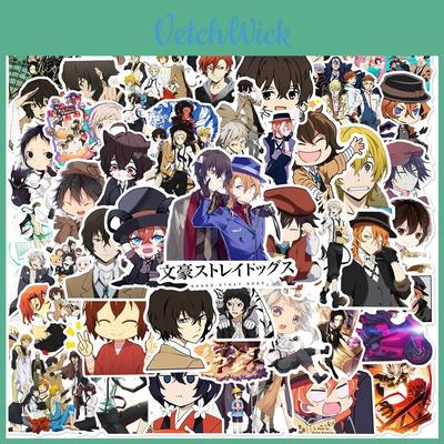 50pcs Bungo Stray Dogs Stickers Reusable Decor For Laptop Trolley Case Graffiti