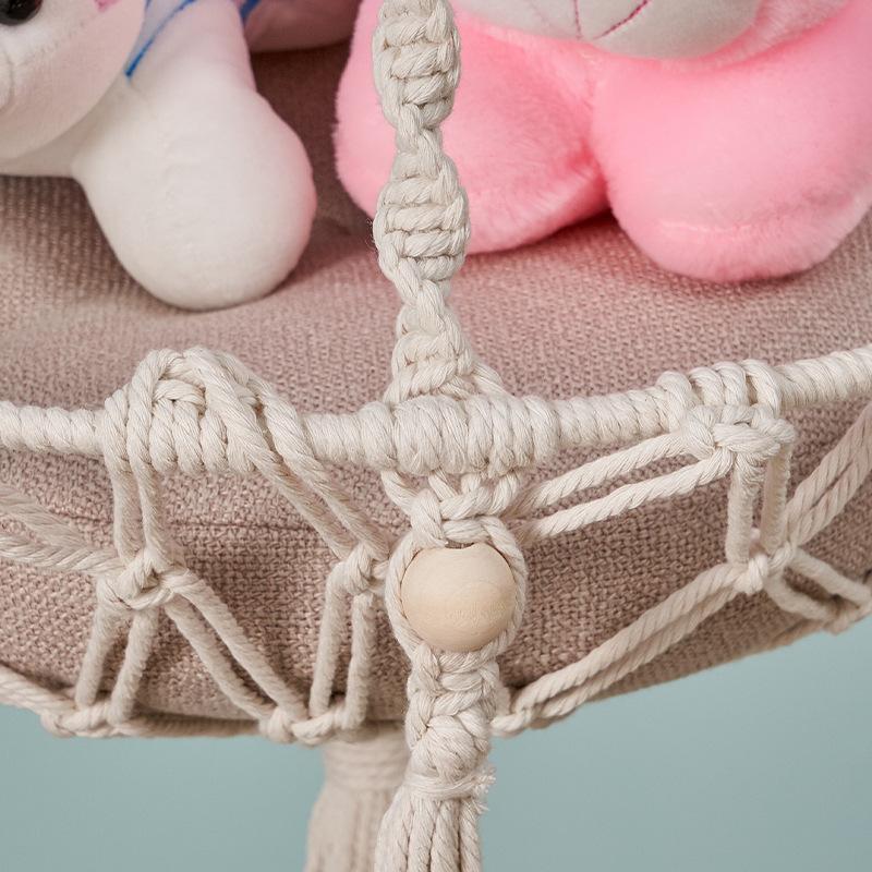 Handmade Woven Hanging Cat Hammock – Boho Pet Bed with Tassels, Cozy Suspended Cradle for Cats & Small Dogs Less