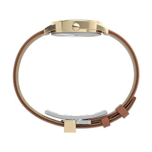 Timex Women's Easy Reader Watch, Brown/Gold Tone/Cream/30mm. 30mm, Easy-to-read Watch.