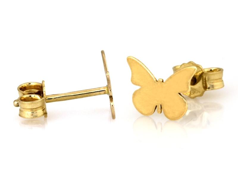 585 gold butterfly earrings perfect for a gift, fashionable design
