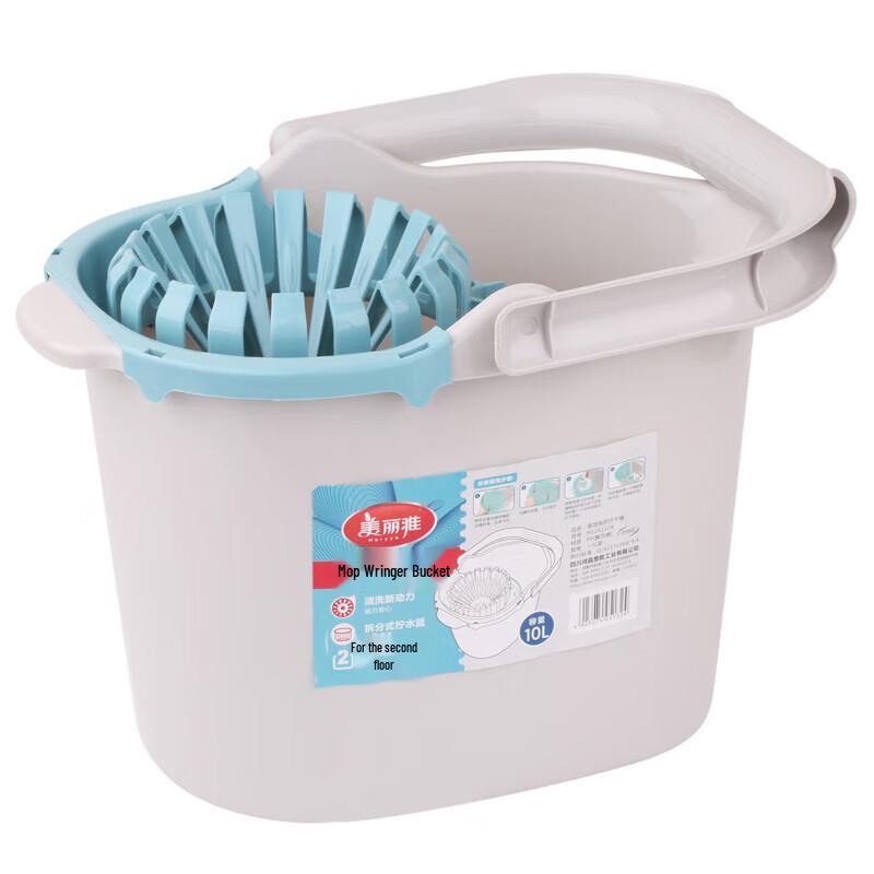 Meiliya Hand-Press Sponge Mop with Bucket and Wringer