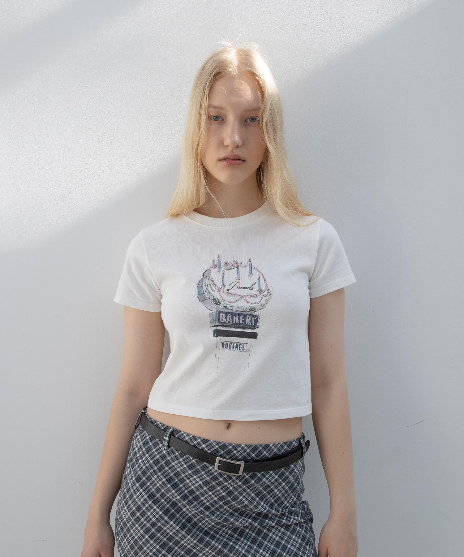 Воскресенье Футболка La Crop White