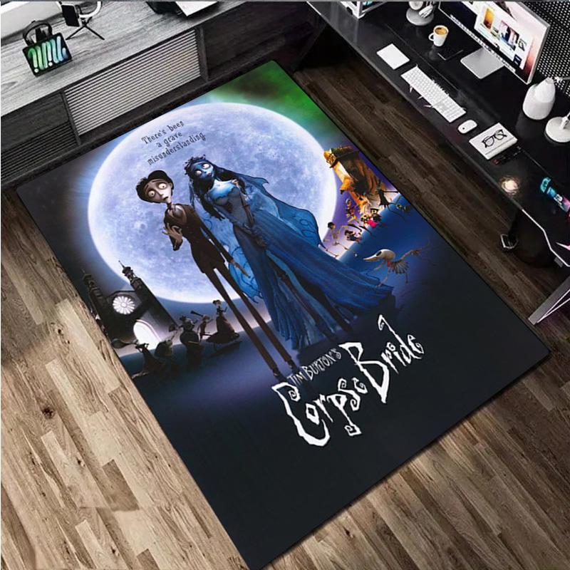 1Pc Corpse Bride Print Rug - Computer Chair Area Rug home decoration Carpet For Living Room Bedroom Flooring Mat