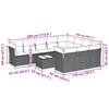 11 piece Garden Sofa Set with Cushions Light Grey Poly Rattan