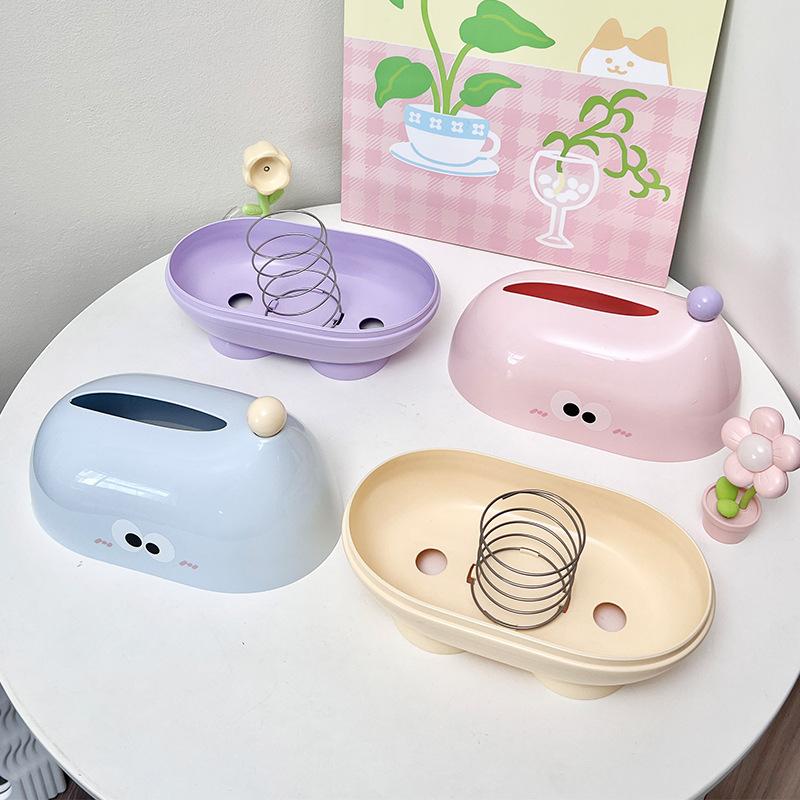 Big Eyes Series Kawaii Tissue Box for Living Room Decoration Creative Tissue Box Tissue Holder Bath Room Decor