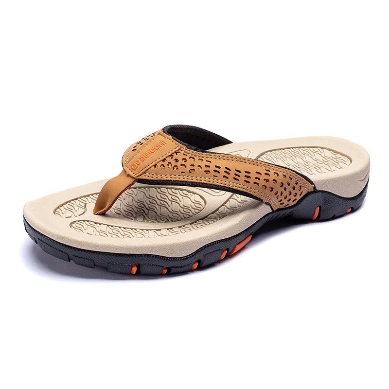 Fashion Men Flip Flops Beach Sandals Summer Man Shoes Flat Non Slip Fashion Designer Slippers Rubber Casual Shoe Zapatos 2025