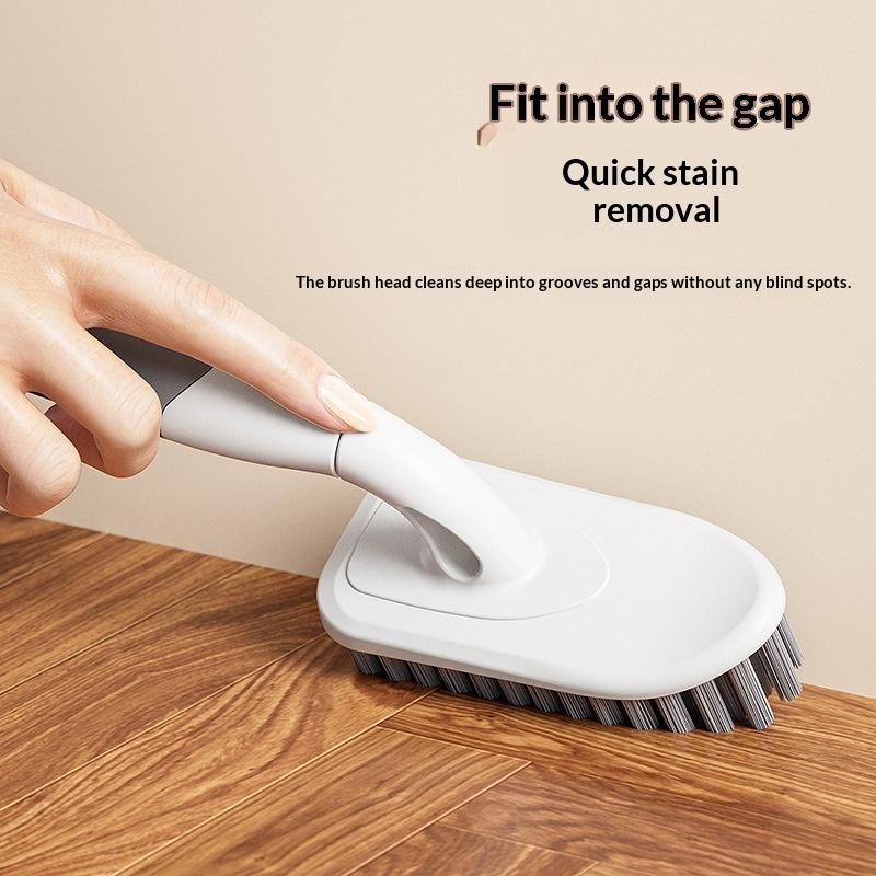 Teleskopik Uzun Saplı Temizlik Fırçası Banyo Fayans Tuvalet Üçgen Fırça Çok Fonksiyonlu Çift Fırça Başlıklı Yer Fırçası