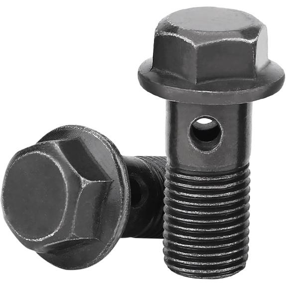 M10×1mm Motorcycle Banjo Bolts Studs with Washers 5Pcs Motorbike Brake Bolts Caliper Studs for Brake Master Cylinder Motorcycle Brake Hardware