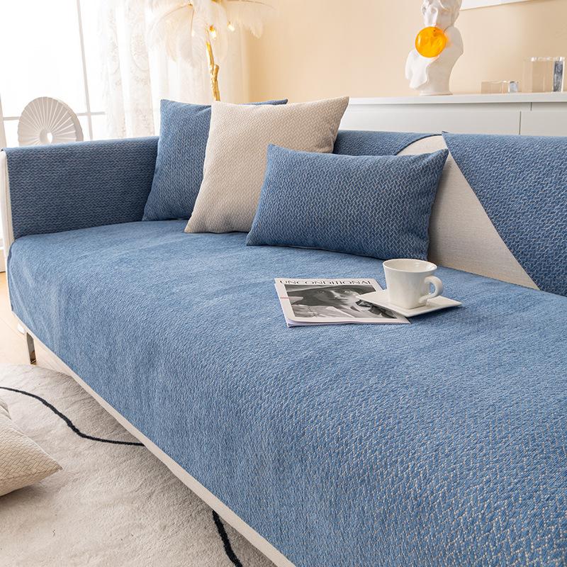 Chenille Non-Slip Sofa Cushion Simple and Light Luxury Sofa Cover Seat Cushions Armrest Cover Towel Four Seasons Universal