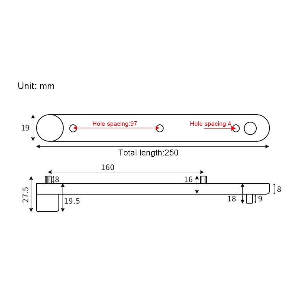 Easy Installation Guide Rail Door Accessory 250 Mm Door Accessories Stable Design Easy Installation Long Service Life
