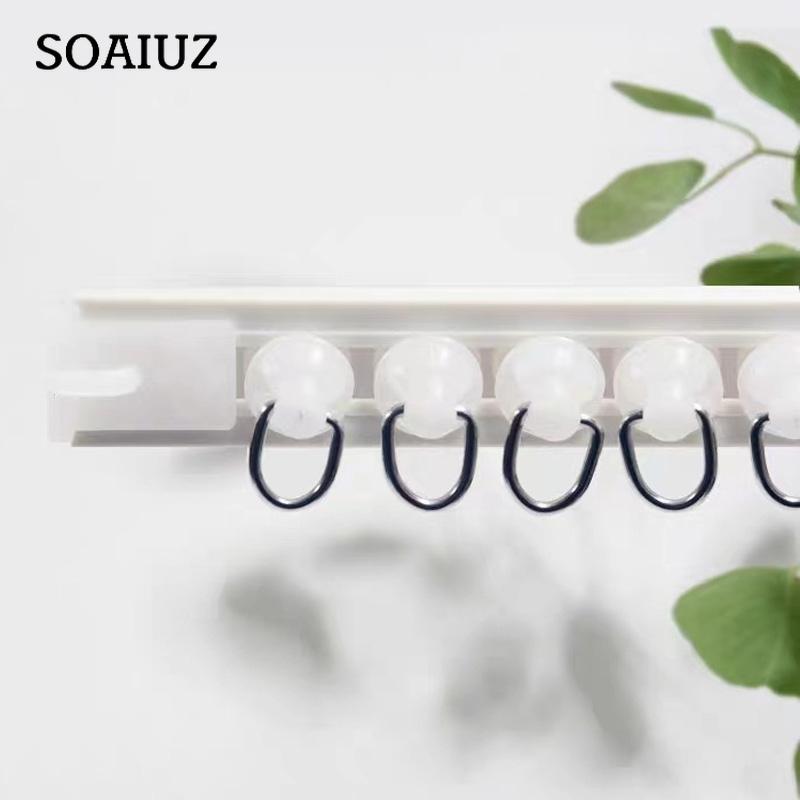 Selbstklebende Stanzen Dual Zweck Vorhangschiene Nano Silent Vorhang Gleitstange Balkon Bay Fenster Tür Vorhang Installation Kleber