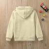 Kindermode Einfarbig Langarm Freizeitjacke Reißverschluss Kapuzenpullover Sweatshirt Jacke