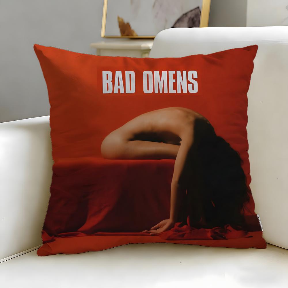 popular band Bad Omens Cushion Cover Soft  EasyWash Pillow Case  Versatile for Couch Bed Travel and Office