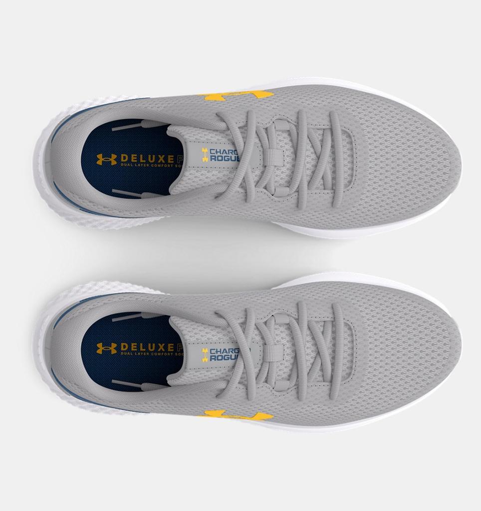 UA Charged Rogue 3 Mod Gray Varsity Blue Tahoe Gold [Under Armor] 28.0