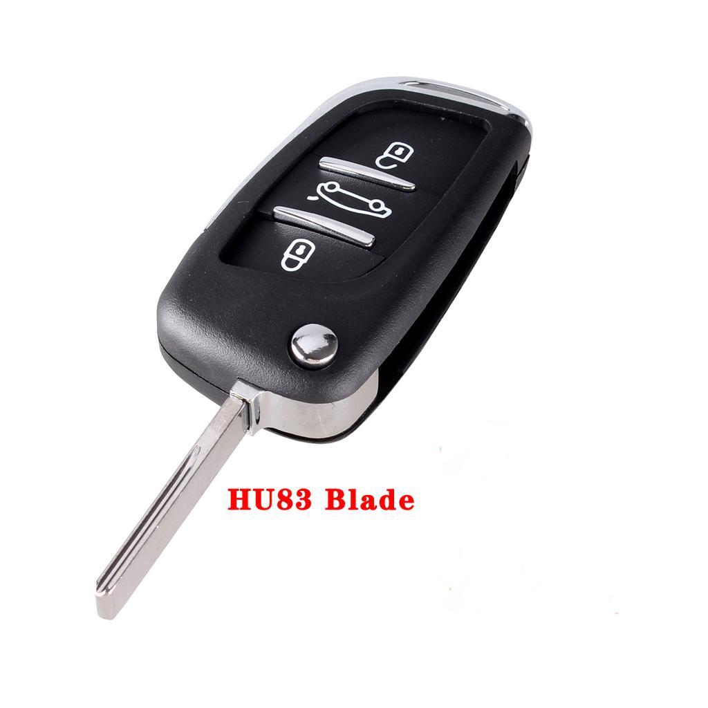 LIXIANG for Peugeot 207 307 407 208 308 408 607 Partner Ce0536 433Mhz ID46 2/3 Buttons ASK FSK Modified Remote Car Key