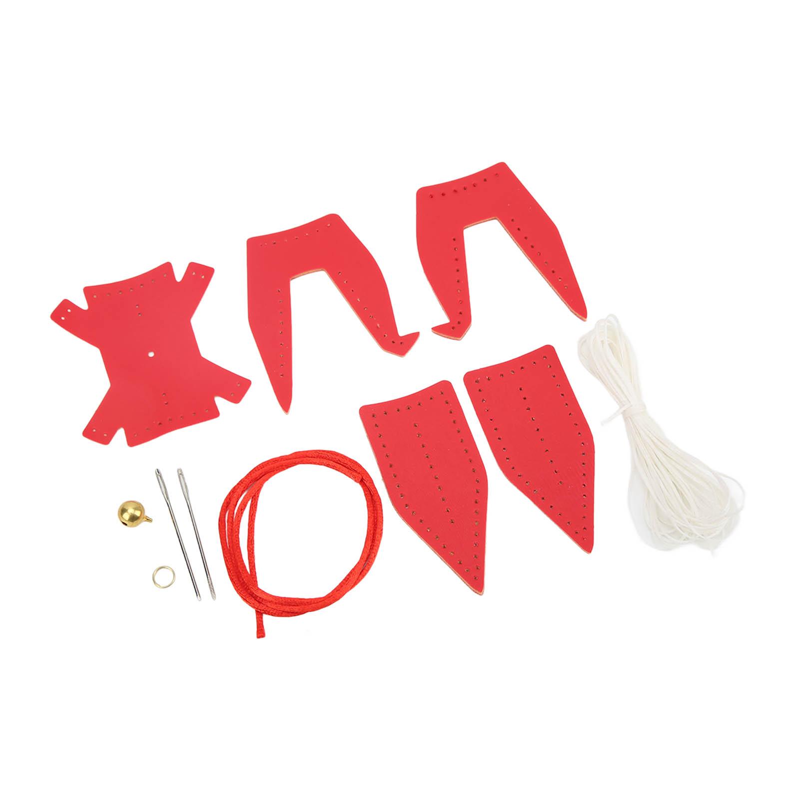 

Semi Finished Paper Cranes Artificial Leather Soft Innovative Red Pendant for Car Decro Gifts