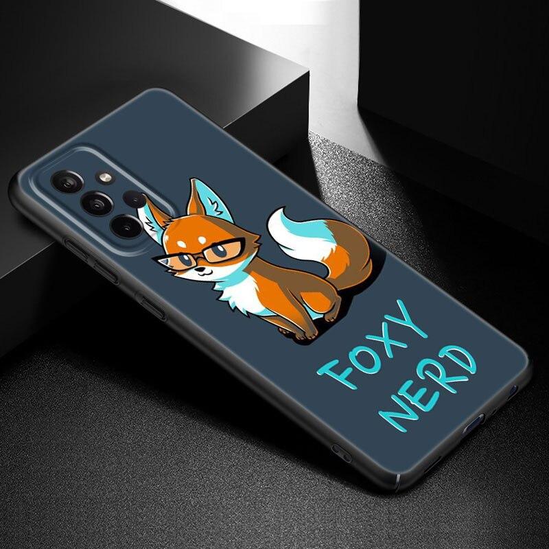 Roztomilé kreslené pouzdro na telefon Animal Fox pro Samsung Galaxy A21 A30 A50 A52 S A13 A22 A32 A33 A53 A73 5G A11 A12 A31 A51 A70 A71 A72