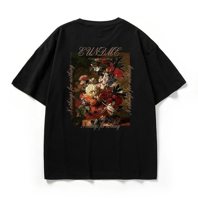 Streetwear Harajuku Summer Cartoon Cat Print T-Shirts Vintage Version Trend Casual Clothes Hip Hop Creative T Shirts y2k
