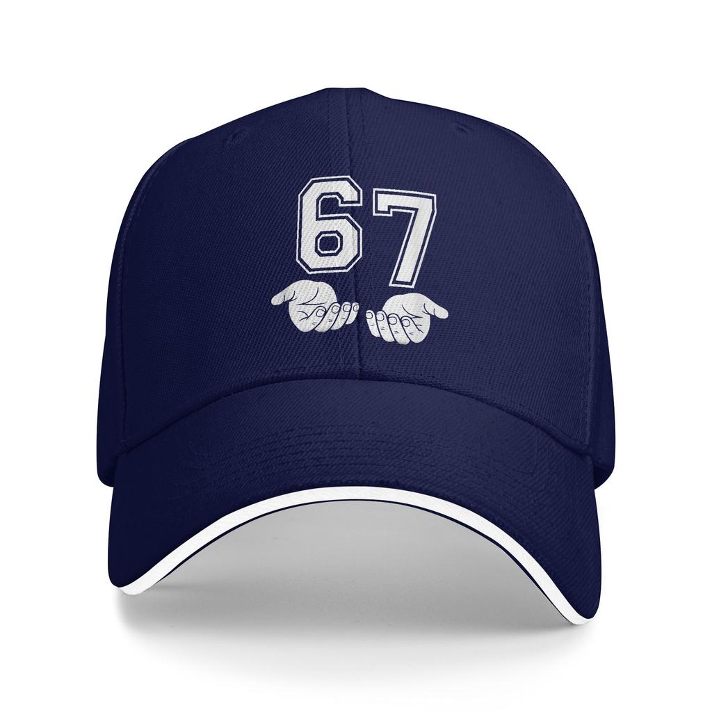 Six Seven 67 Minimal Number Design with Open Hands Casual Baseball Cap Kpop Rock Hip Hop Hats Summer Streetwear Baseball Caps