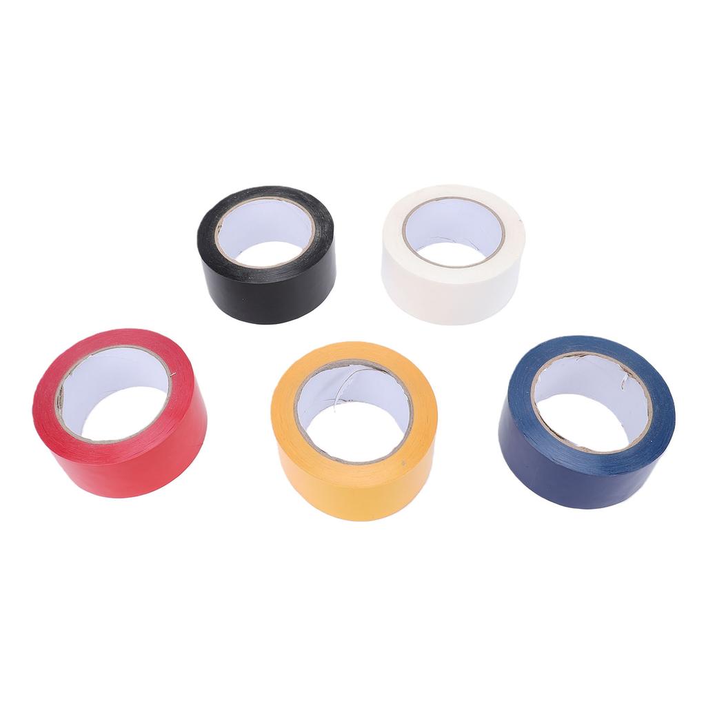 5 Rolls Floor Tape Ethenyl 108FT Total Length Floor Caution Safety Marking Tape for Dance Floors Gym Warehouse Yellow