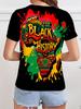 Women's T-Shirt,3D Printing,V Neck,Short Sleeve,Casual,Lightweight Top,halloween,Hip Hop ,Large Size,Fashion