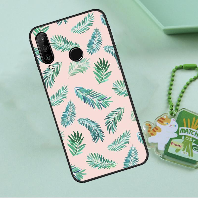 Monstera Leaves Palm Tree Flowers For Huawei Nova Y90 Y70 Y60 Y61 Y91 Y72 9 10 SE 12i 12s 11i 5T P60 Pro P20 P30 P40 Lite Case