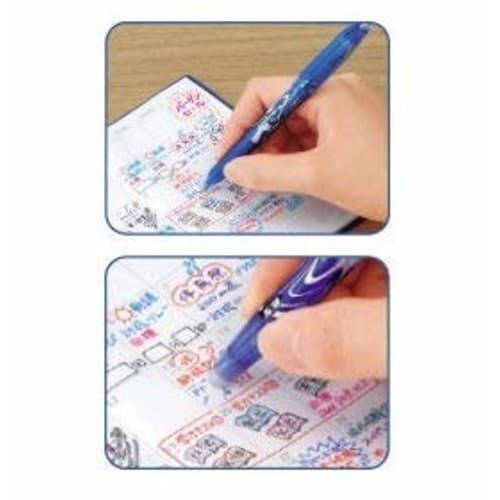 Pilot Frixion Ball Knock 1.0 3 Colors LFBK69M3C, a Ballpoint Pen That Disappears When Rubbed