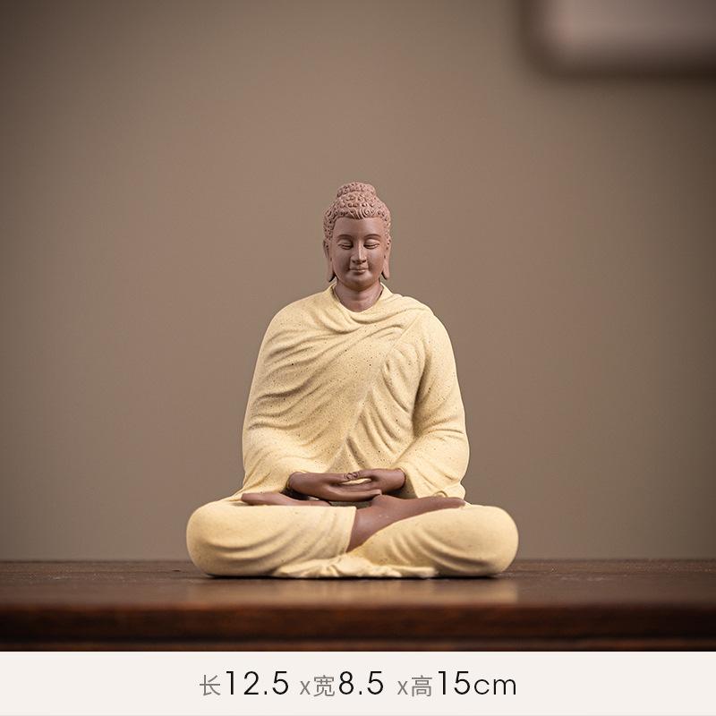 Statua di Buddha Buddha Sakyamuni Statuetta Buddha Tathagata Lampada Ceramica Cerchio Soggiorno Per Incenso Portico Decorazione Casa
