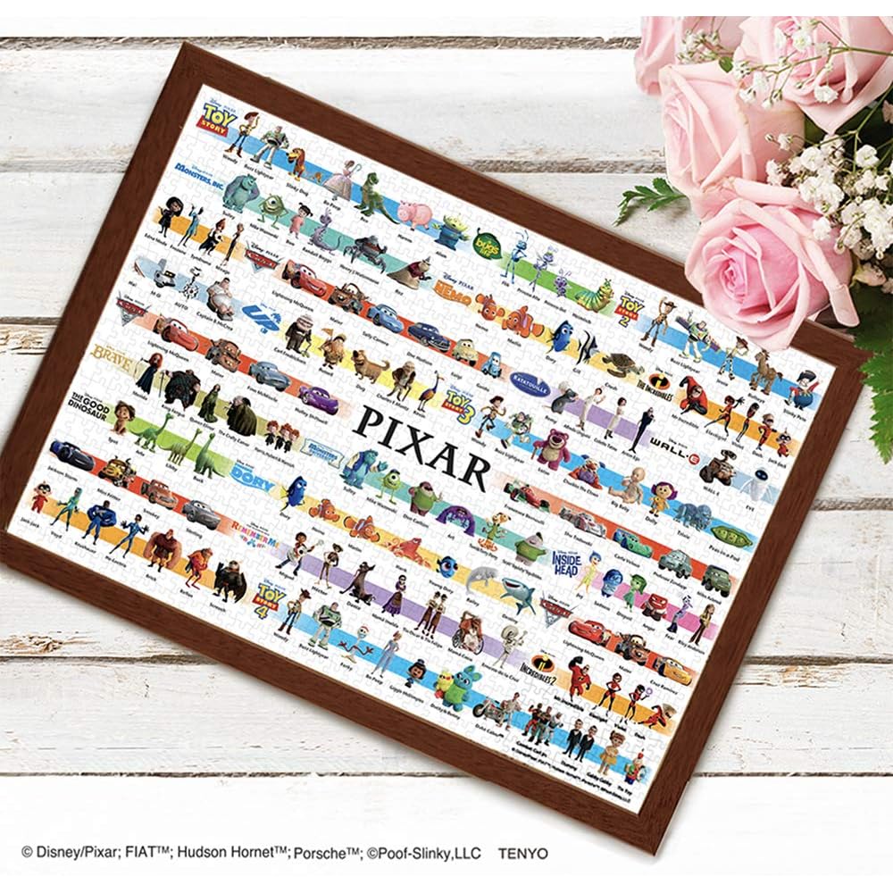 Tenyo Disney Pixar Collection 1000 Piece Jigsaw Puzzle with Glue and Spatula 29.7x42cm