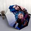 1pc Jinx & Vayne Inspired Outdoor Umbrella - Automatic Opening/Closing, Portable 3-Fold Design, 8-Bone Iron Frame - Perfect Gift for Fans, Travelers,