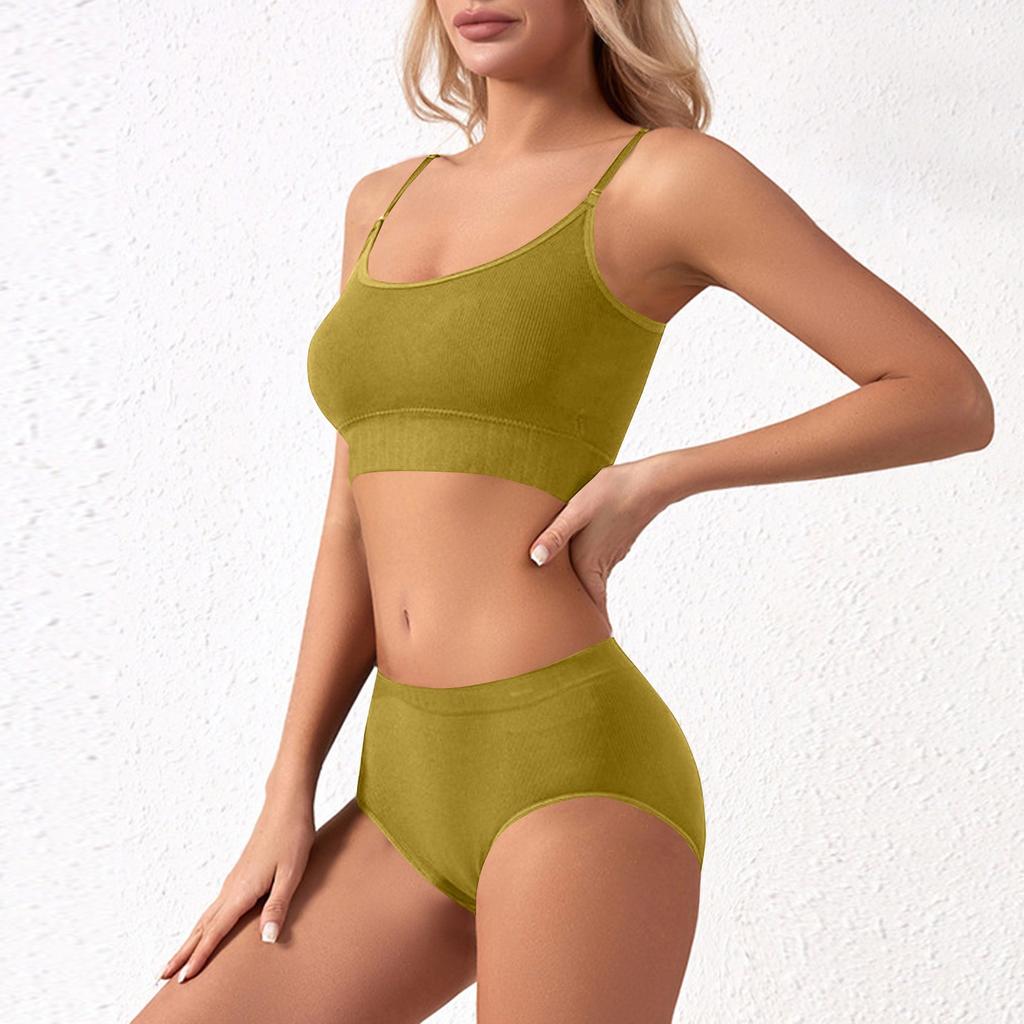 Women's Y Back Sports Bra - Padded Low Impact Spaghetti Thin Strap Workout Yoga Top