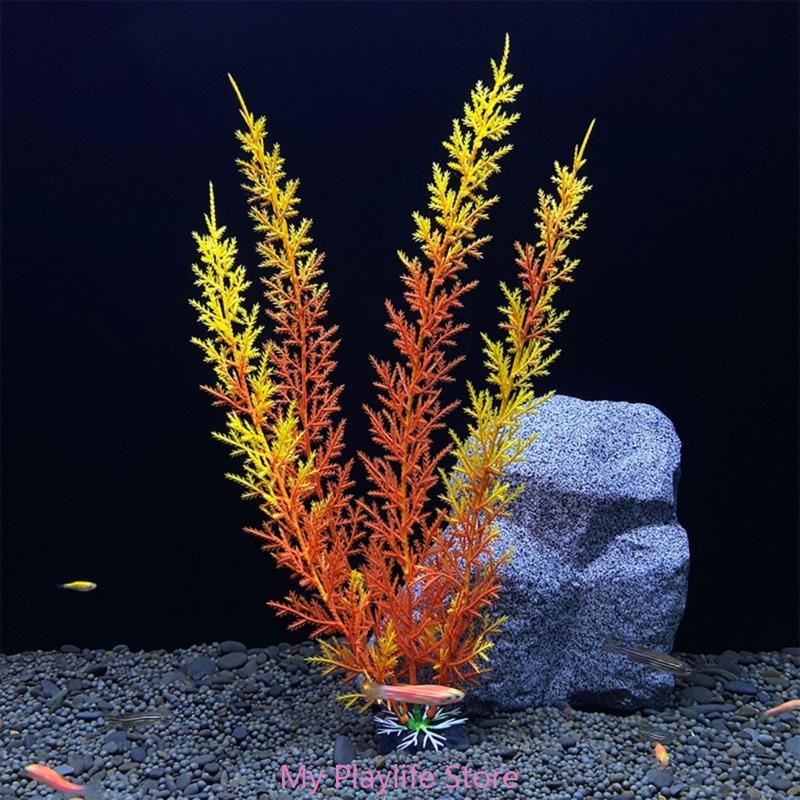 Artificial Plastic Water Plant Grass Aquarium Decorations Plants Fish Tank Grass Flower Ornament Decor Aquatic Accessories