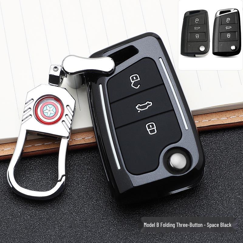 Volkswagen Key Case: Stylish Design with Buckle & Personalized Decoration