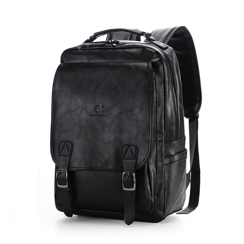 Zaino da Uomo in Pelle Zaino da Viaggio Vintage da Uomo Zaino da Campeggio Borsa da Lavoro Ufficio Borsa a Tracolla per Laptop