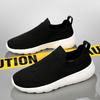 Fashion Outdoor Men Casual Canvas Shoes Lightweight Summer Mesh Shoes Breathable Slip on Flats Breathable Men Walking Shoes Soft Loafers