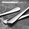 Stainless Steel Spoon High Precision Mirror Polished Spoon Comfortable Curved Long Handle Round Spoon for Home Restaurant