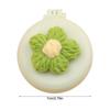 Cute Cartoon Knitted Flower Air Cushion Comb Portable Folding Mirror Hair Brush for Women Girls Travel 1pcs