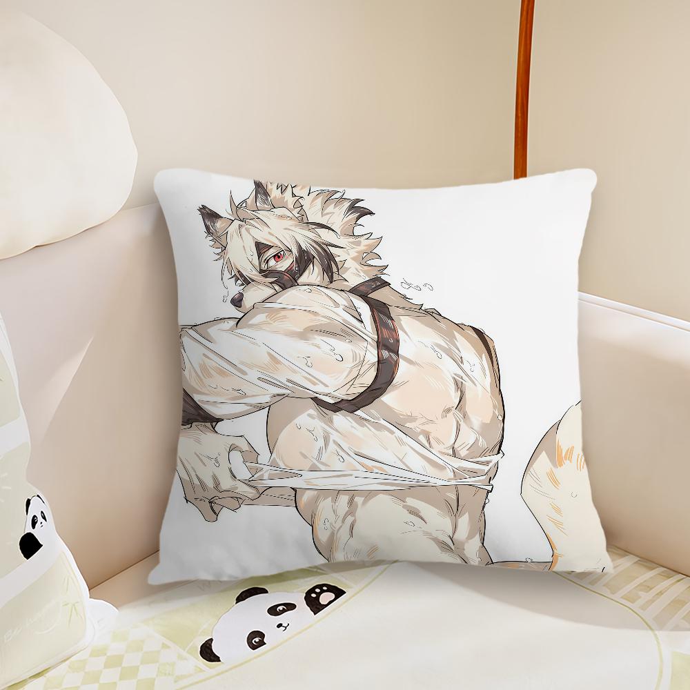 Game Zenless Zone Zero Lycaon cushion cover Plush Fabric Soft Double Sided Print Sofa Cushion Cover Throw Pillow Covers