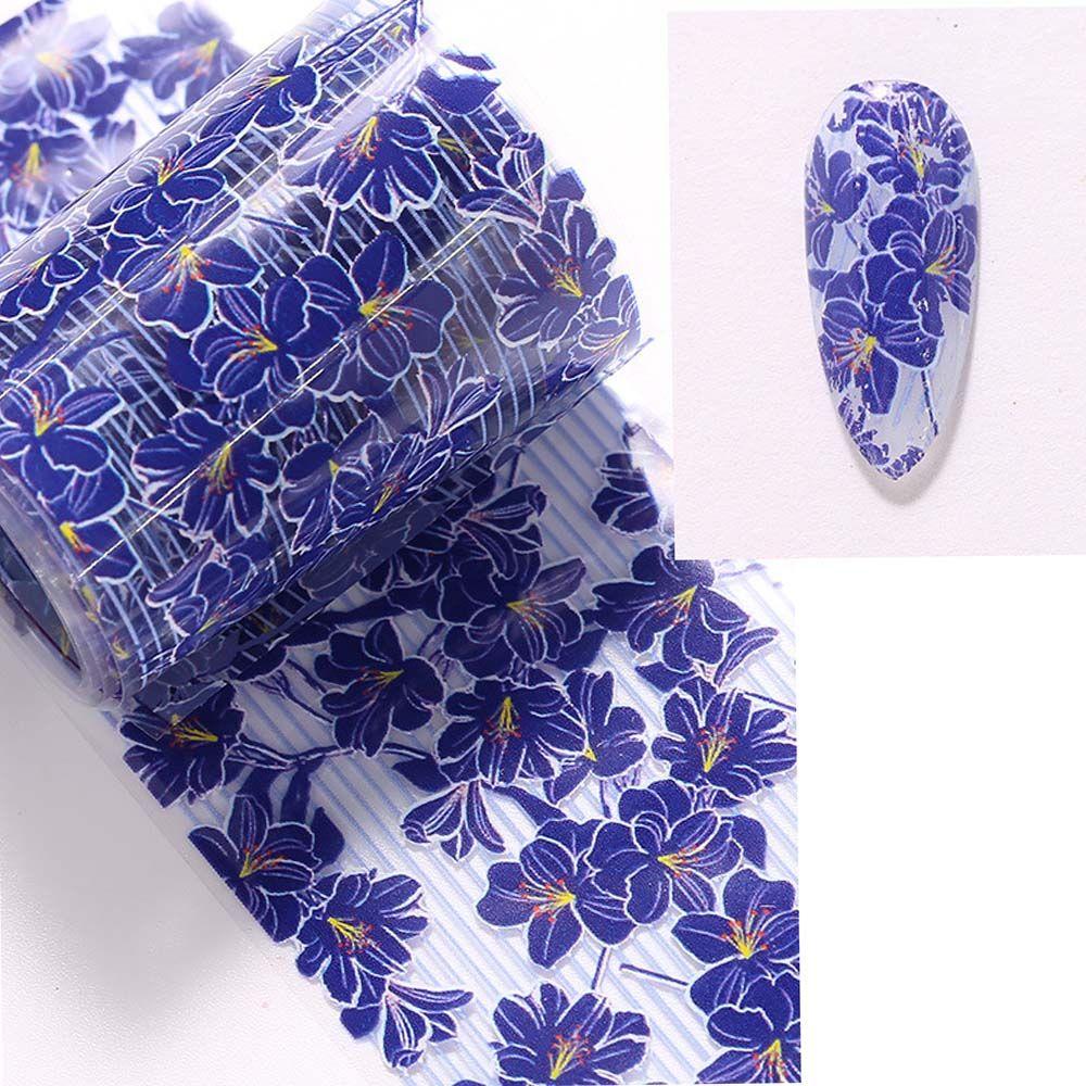 Accesorii Decalcomanii Holografice pentru Unghii Hârtie de Transfer Decalcomanii Florale Autocolante pentru Unghii cu Flori Folii pentru Unghii cu Flori