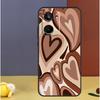 Brown Purple Hearts Swirl Pattern For Realme 15 10 11 12 13 14 Pro Plus C65 C67 C63 C61 C55 C51 C53 C35 C75 GT6 GT7 Pro Case