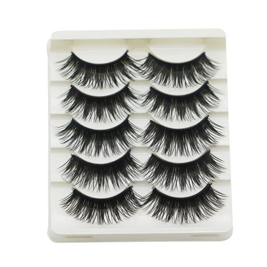 5 Pairs Beauty Long Thick Eye Lashes False Fake Cross Eyelashes Makeup Tool