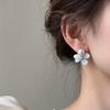 Blue Flower Pearl Stud Earrings for Women - Fairy Style, Light Luxury, Cool & Sweet, INS Niche Design