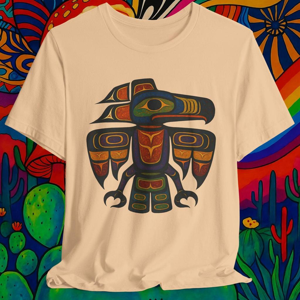 T-shirt Totem Thunderbird Nativo Haida Tlingit | Corvo, arte indigena, T-shirt Unisex, Perfetta per i Festival