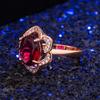 Lindon Classic Copper Alloy Zircon Ring Ladies Jewelry Wedding Promise Party Gift