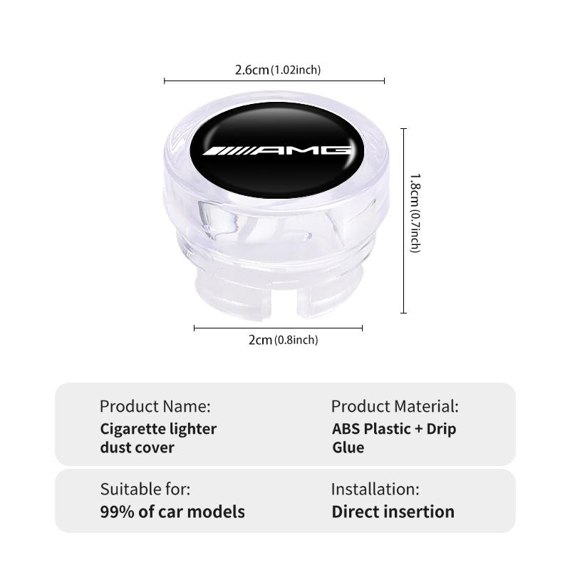 Car Cigarette Lighter Cover Dust Proof Cap Decoration Plug For Mercedes Benz AMG W202 W212 W213 W220 W221 W222 C180 C200 C260
