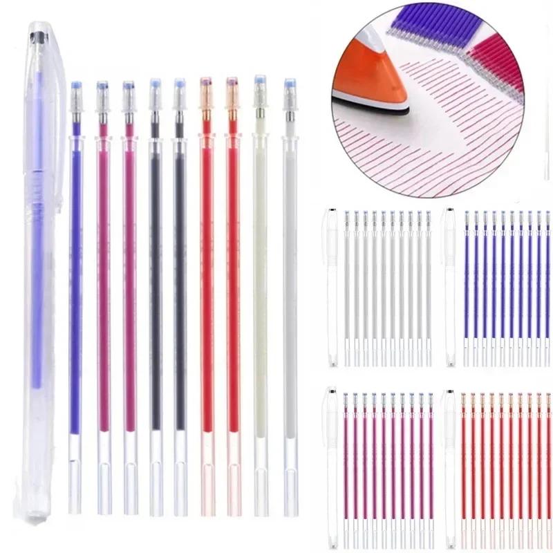 Thermal Erasable Fabric Marker Pen Set 10pcs Disappearing Ink Sewing/Quilting/Embroidery, Heat-Activated Line Markers DIY Crafts