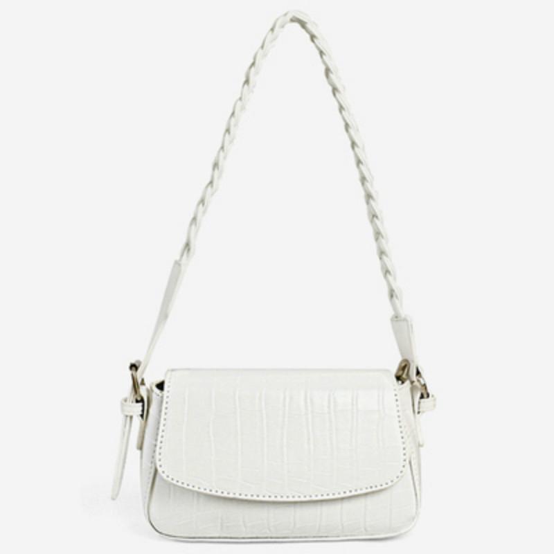 braided leather crossbody bolsa