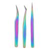 3PCS Eyelash Extension Tweezer Set Stainless Steel Anti Corrosion Pimple Tweezers Set for Makeup
