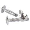 304 Stainless Steel Self-Tapping Screws: Large Flat Head, M2-M5, Cut Tail, Flat/Milled Tail Options